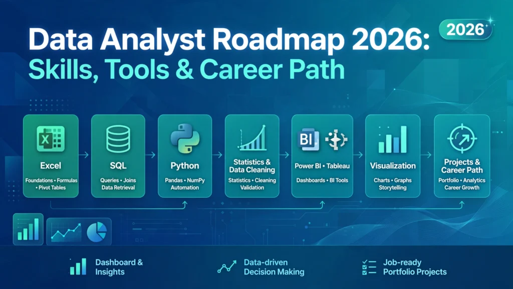 Data Analyst Roadmap 2026: Skills, Tools & Career Path